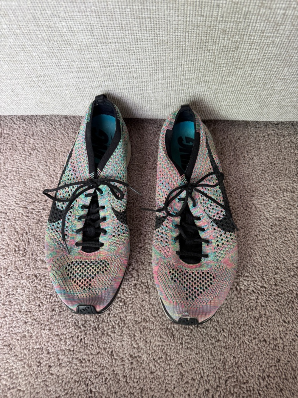 Nike Multicolor Flyknit Racer Sneakers multicolor 2.0 Black Swoosh